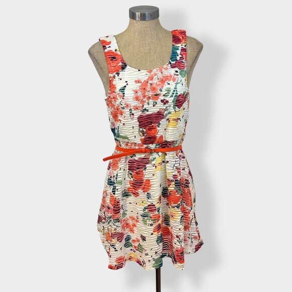 Trixxi‎ Floral Sleeveless Summer Dress L - Picture 1 of 4